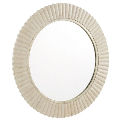 Cyan Design 11612 Estriada Round Mirror - Cerused White