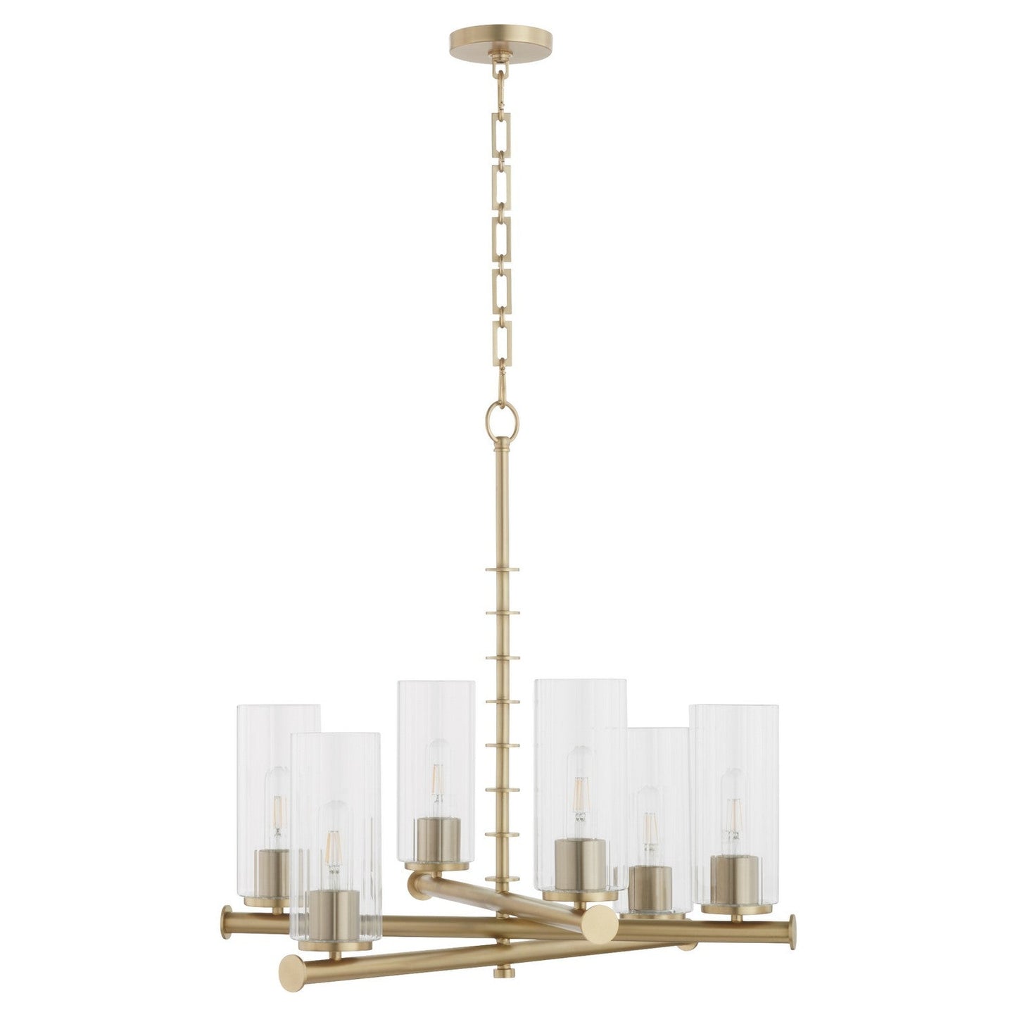 Quorum Juniper 641-6-80 Chandelier - Aged Brass