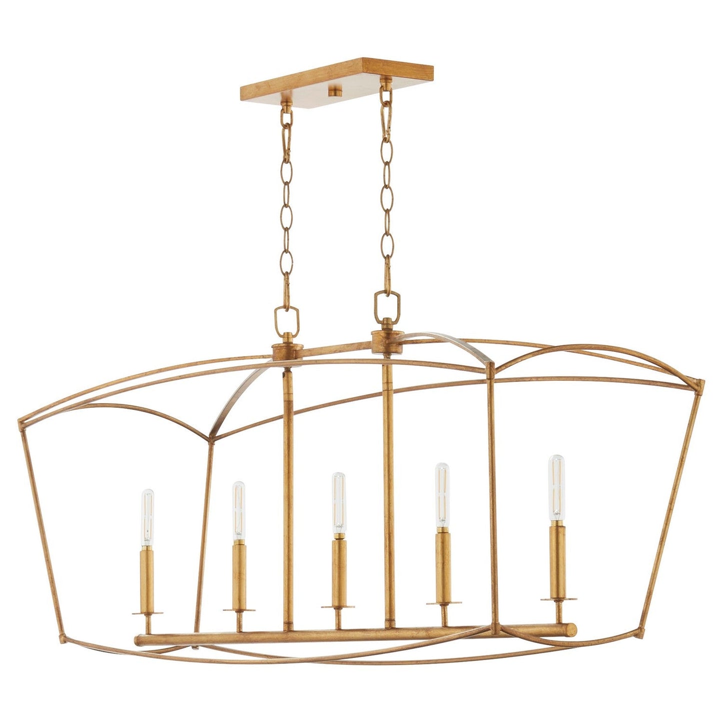 Quorum Mantle 6512-5-74 Chandelier - Gold Leaf