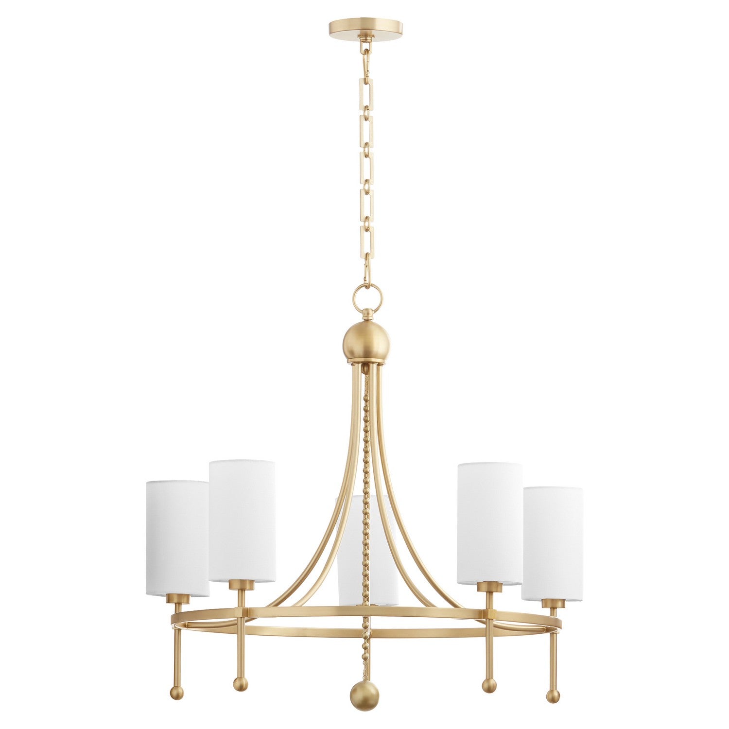 Quorum Lee Boulevard 664-5-80 Chandelier - Aged Brass