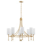 Quorum Lee Boulevard 664-8-80 Chandelier - Aged Brass