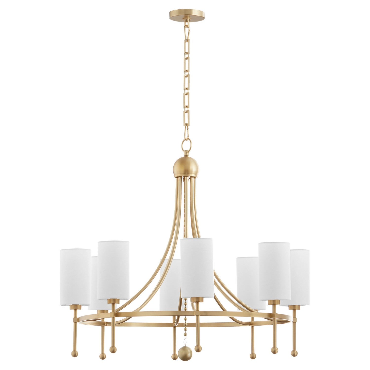 Quorum Lee Boulevard 664-8-80 Chandelier - Aged Brass