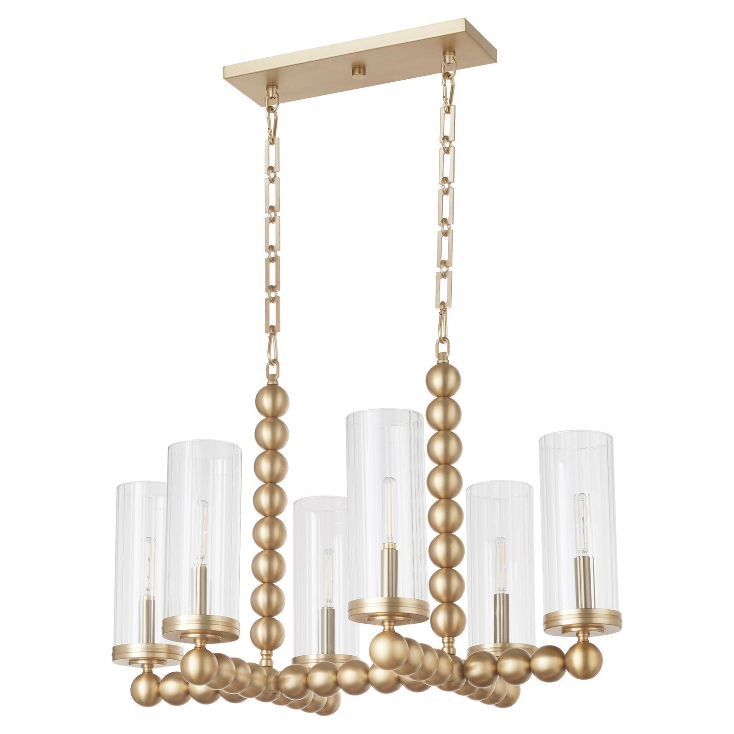 Quorum Lee Boulevard 665-6-80 Chandelier - Aged Brass