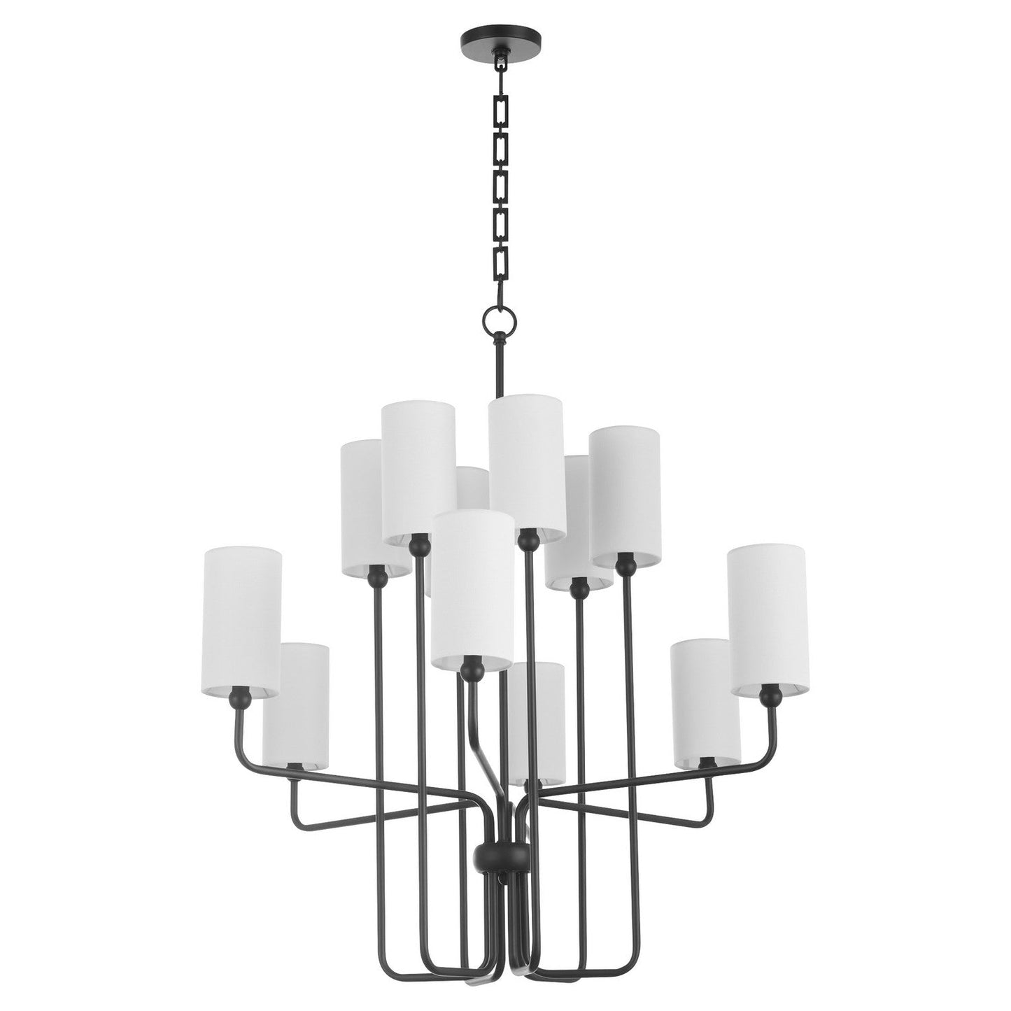 Quorum Charlotte 698-12-59 Chandelier - Matte Black