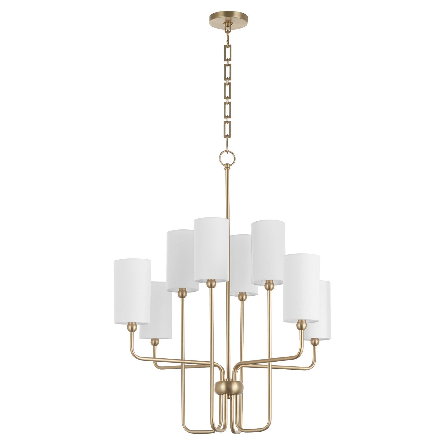 Quorum Charlotte 698-8-80 Chandelier - Aged Brass