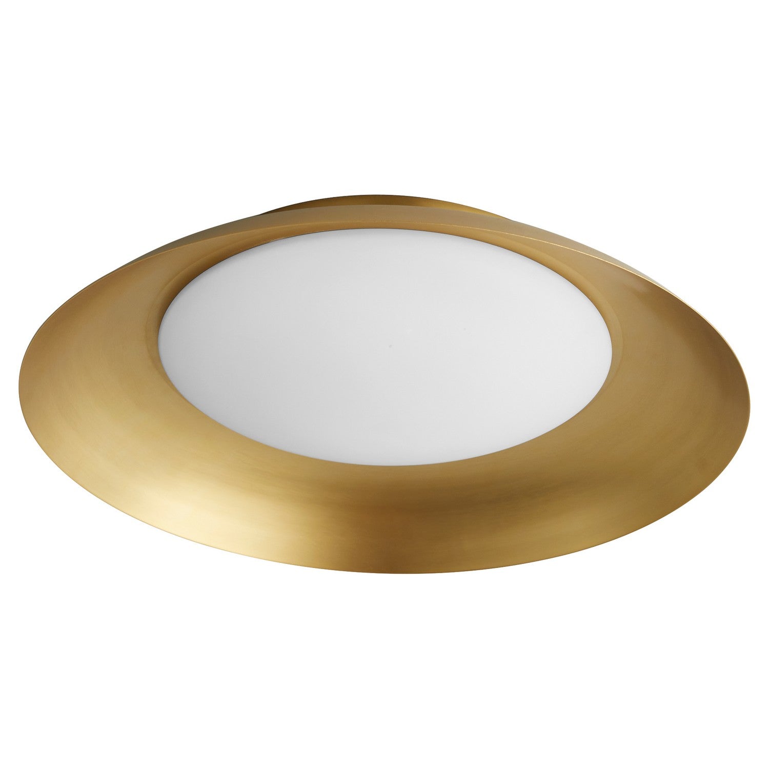 Oxygen Bongo 3-679-40 Gold Flush Ceiling Light Fixture - Aged Brass