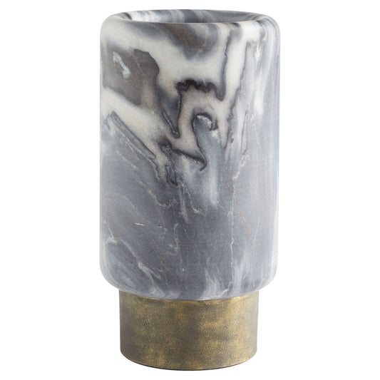 Cyan Design 11648 Roma Vase - Antique Brass And Grey Marble