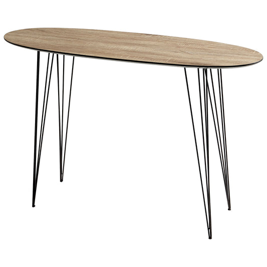 Cyan Design 09627 Lunar Landing Console Table - Oak Veneer And Black