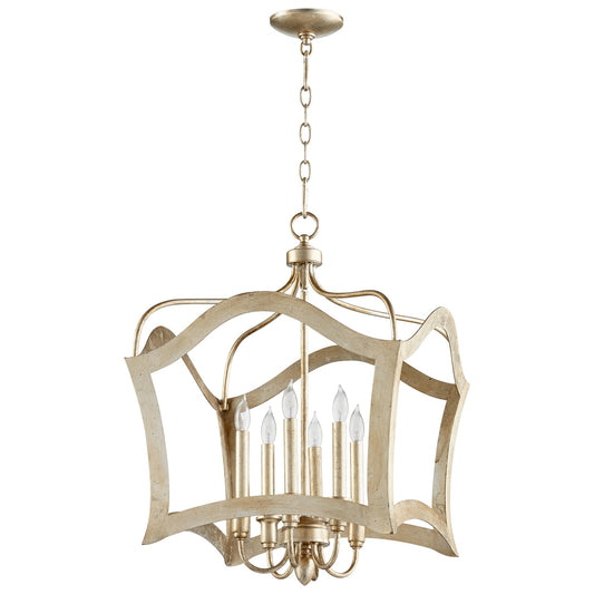 Cyan Design 06581 Milan Pendant 6-Light - Aged Silver Leaf - Small