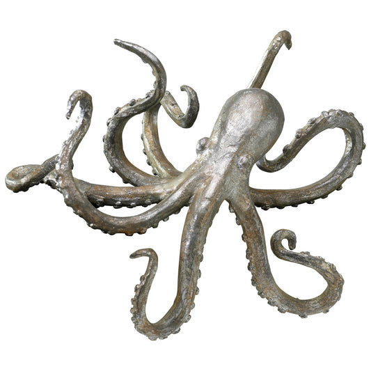 Cyan Design 02827 Octopus Shelf Decor - Pewter - Medium