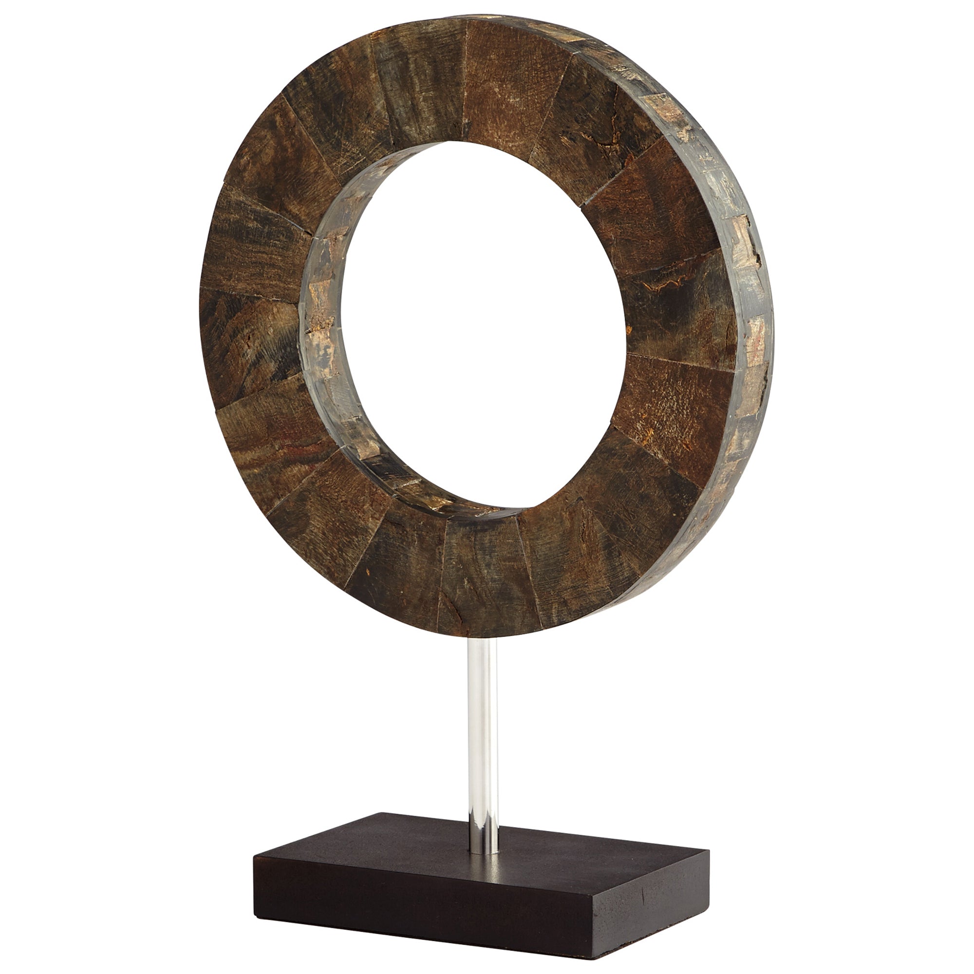 Cyan Design 07216 Portal Sculpture - Brown And Stainless Steel - Small