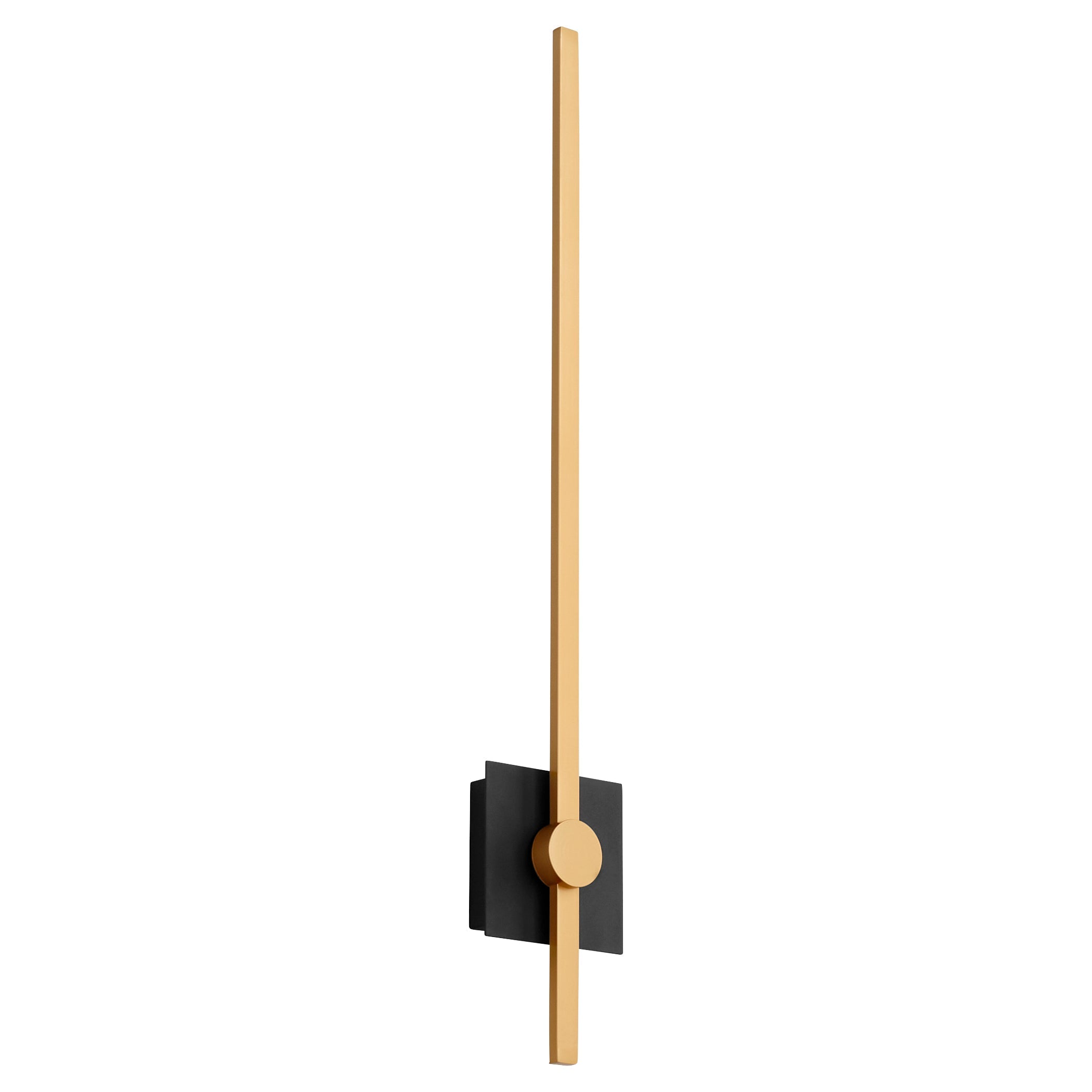 Oxygen Zora 3-51-1550 Vanity LED Sconce 32 Inch with Matte White Acrylic Lens 3000K Modern - Black W/ Industrial Brass