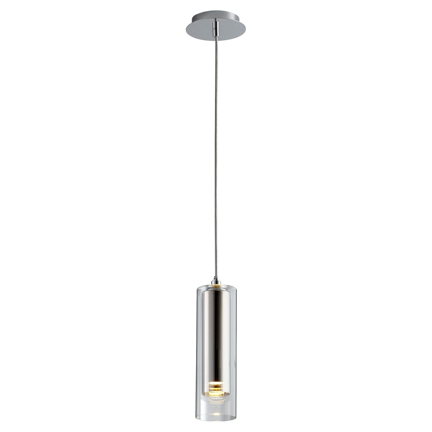 Oxygen GRATIS 3-609-1414 Cylinder LED Pendant Light Fixture - Polished Chrome