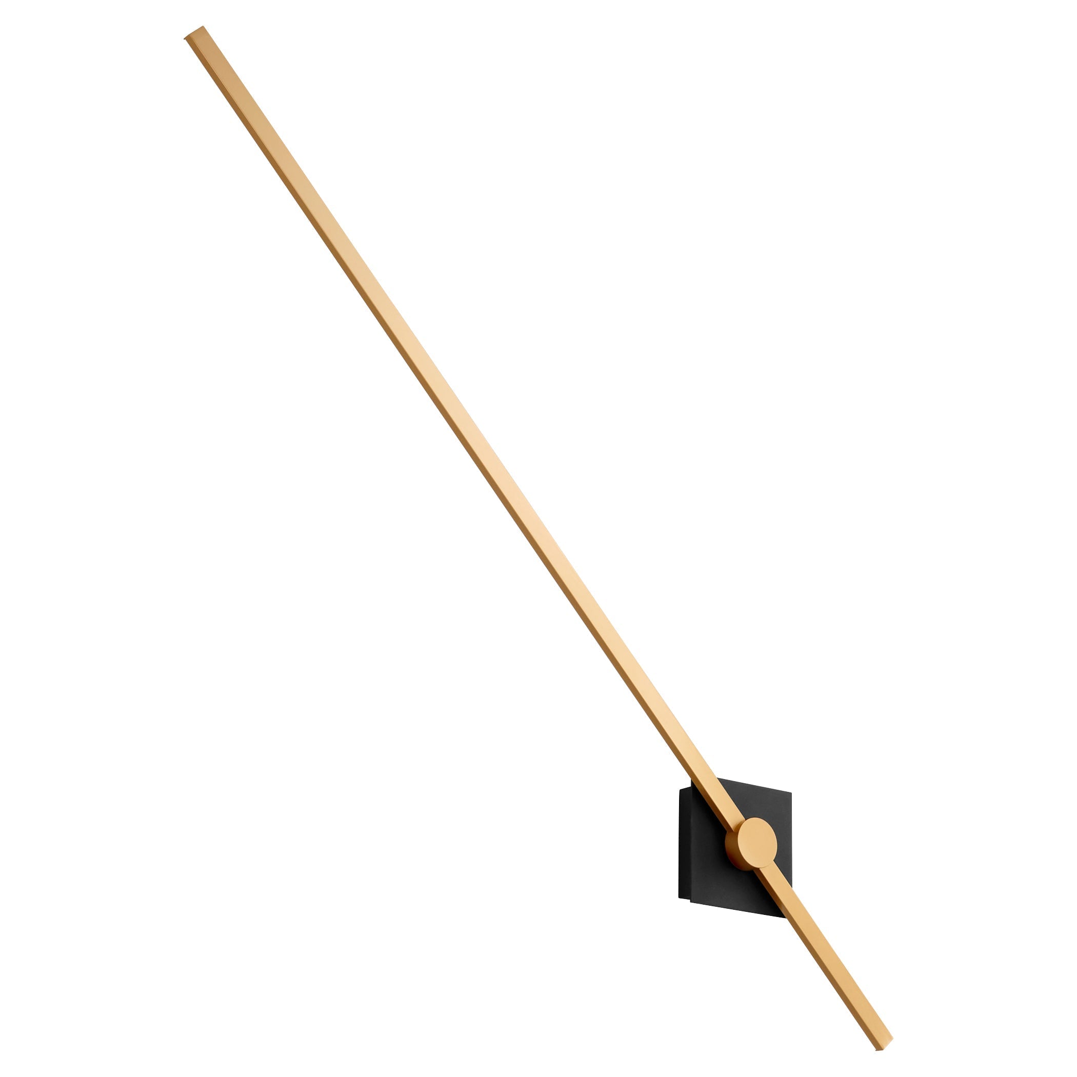 Oxygen Zora 3-52-1550 Vanity LED Sconce Light 48 Inch with Matte White Lens 3000K Modern - Black W/ Industrial Brass