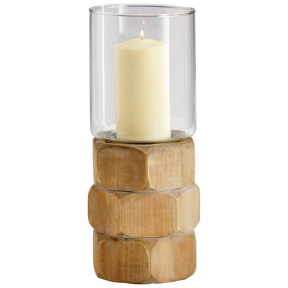 Cyan Design 04740 Hex Nut Candleholder - Natural Wood - Medium