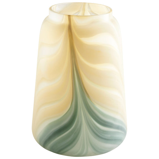 Cyan Design 09532 Hearts Of Palm Vase - Yellow And Green - Medium