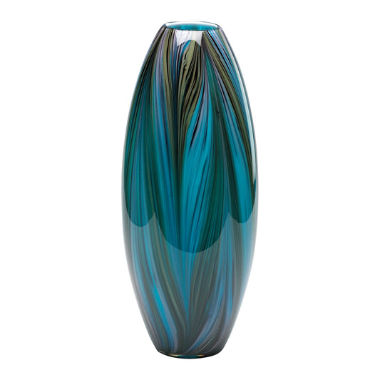 Cyan Design 02920 Peacock Feather Vase - Multi Colored Blue