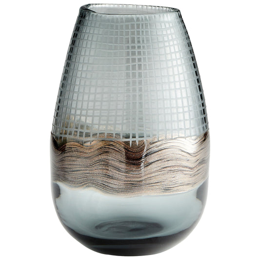 Cyan Design 09970 Axiom Vase - Clear And Glitter Gold - Small