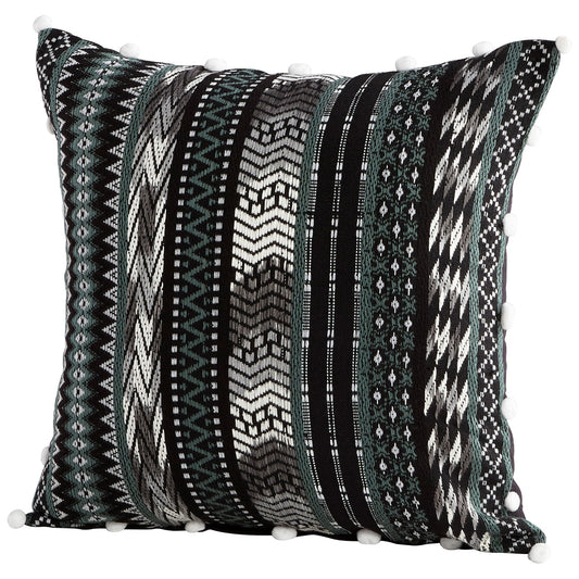 Cyan Design 09425-1 Pillow Cover - Green & Black - 18 x 18
