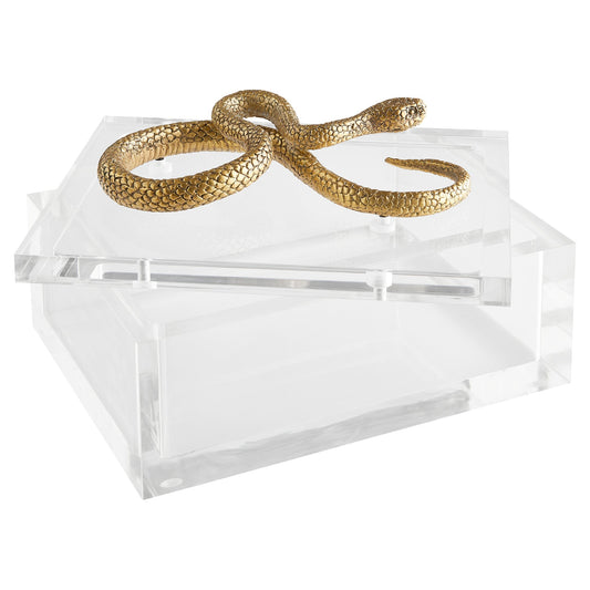 Cyan Design 11763 Snake Box - Clear And Brass