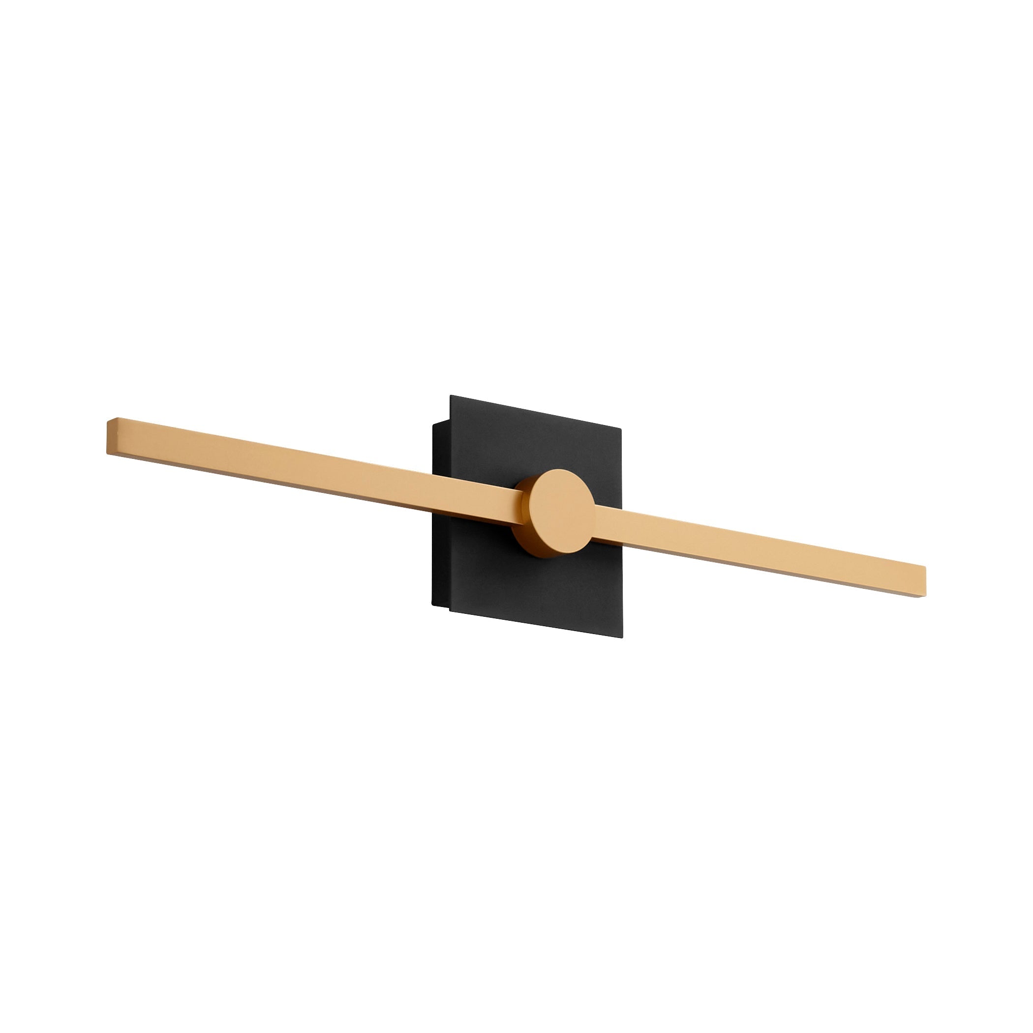 Oxygen Zora 3-53-1550 Vanity LED Sconce Light 24 Inch with Matte White Acrylic Lens 3000K Modern - Black W/ Industrial Brass