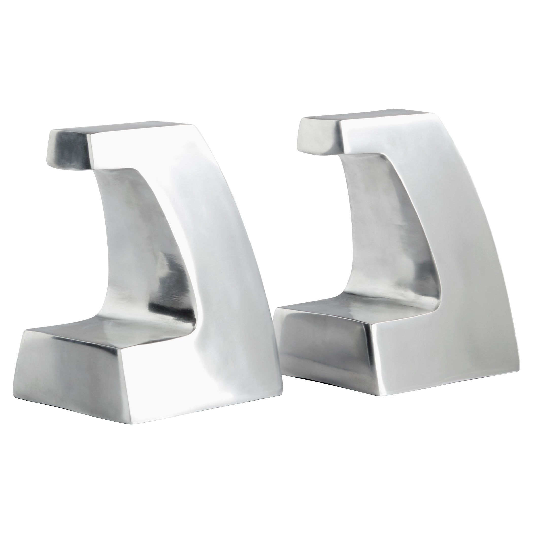 Cyan Design 11659 Apostrophe Bookends - Polished Aluminum