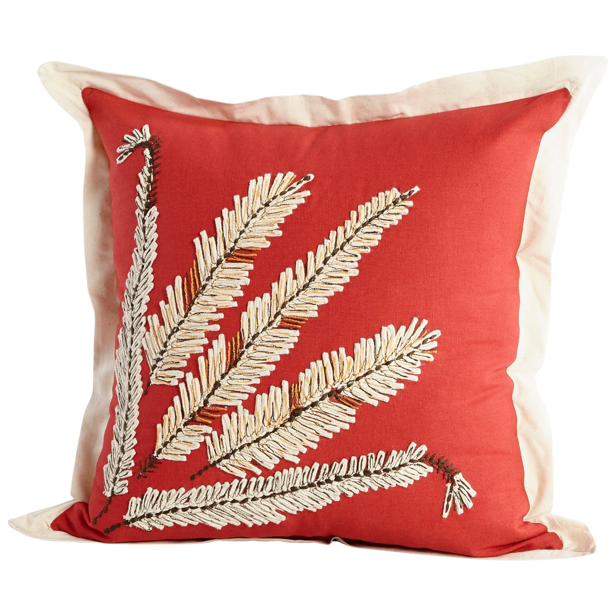 Cyan Design 09409-1 Pillow Cover - Red & White - 18 x 18