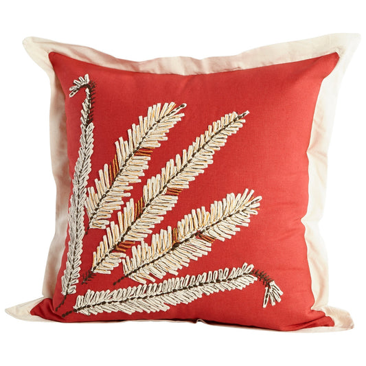 Cyan Design 09409-1 Pillow Cover - Red & White - 18 x 18