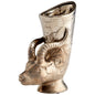 Cyan Design 09857 Bharal Headed Vase - Polished Pewter