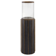 Cyan Design 11641 Reed Hurricane - Antique Brass And Dark Brushed Mango - Small