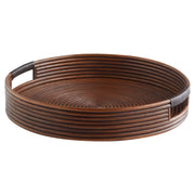 Cyan Design 11718 Papeete Round Tray - Brown - Small