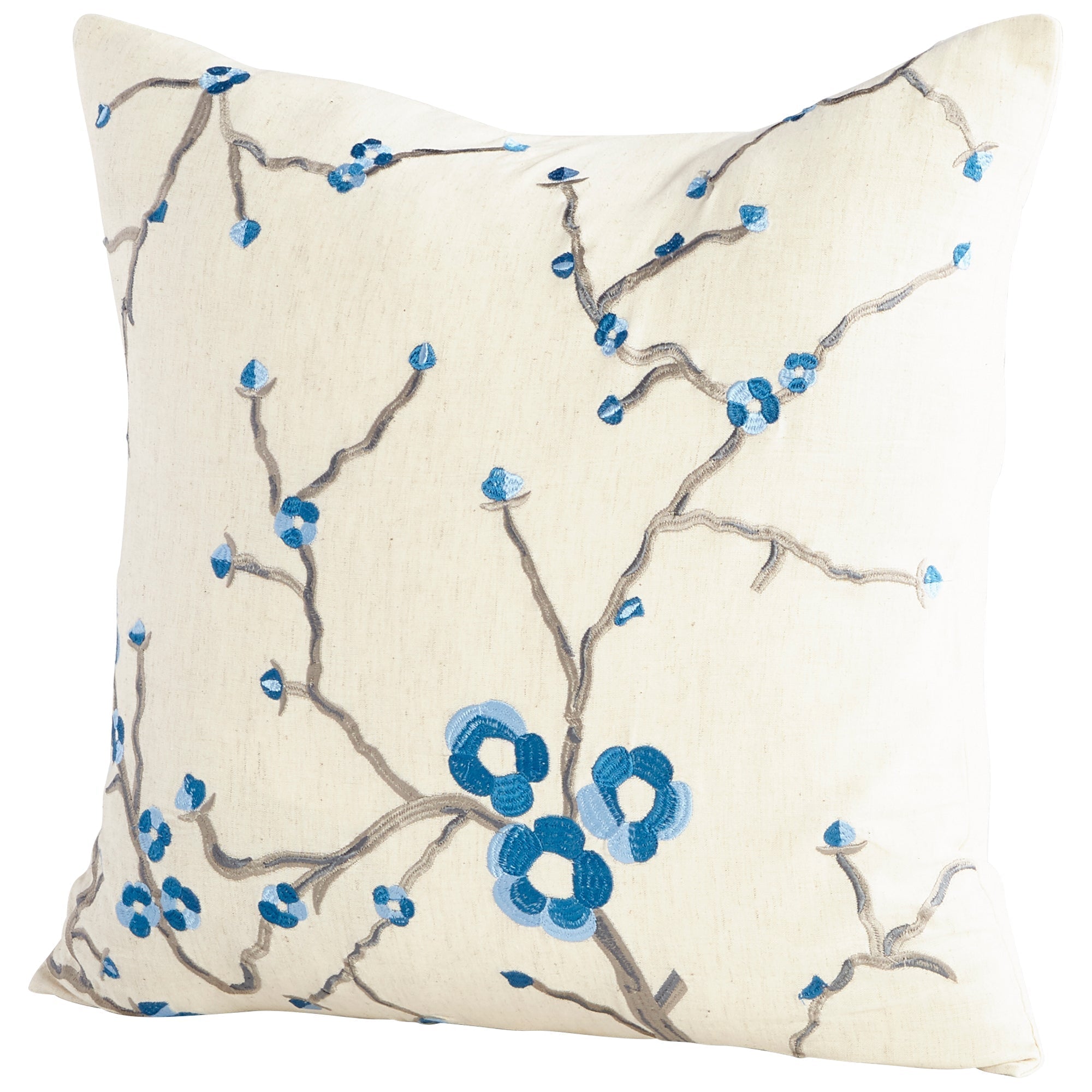 Cyan Design 09382-1 Pillow Cover - Blue & White - 18 x 18