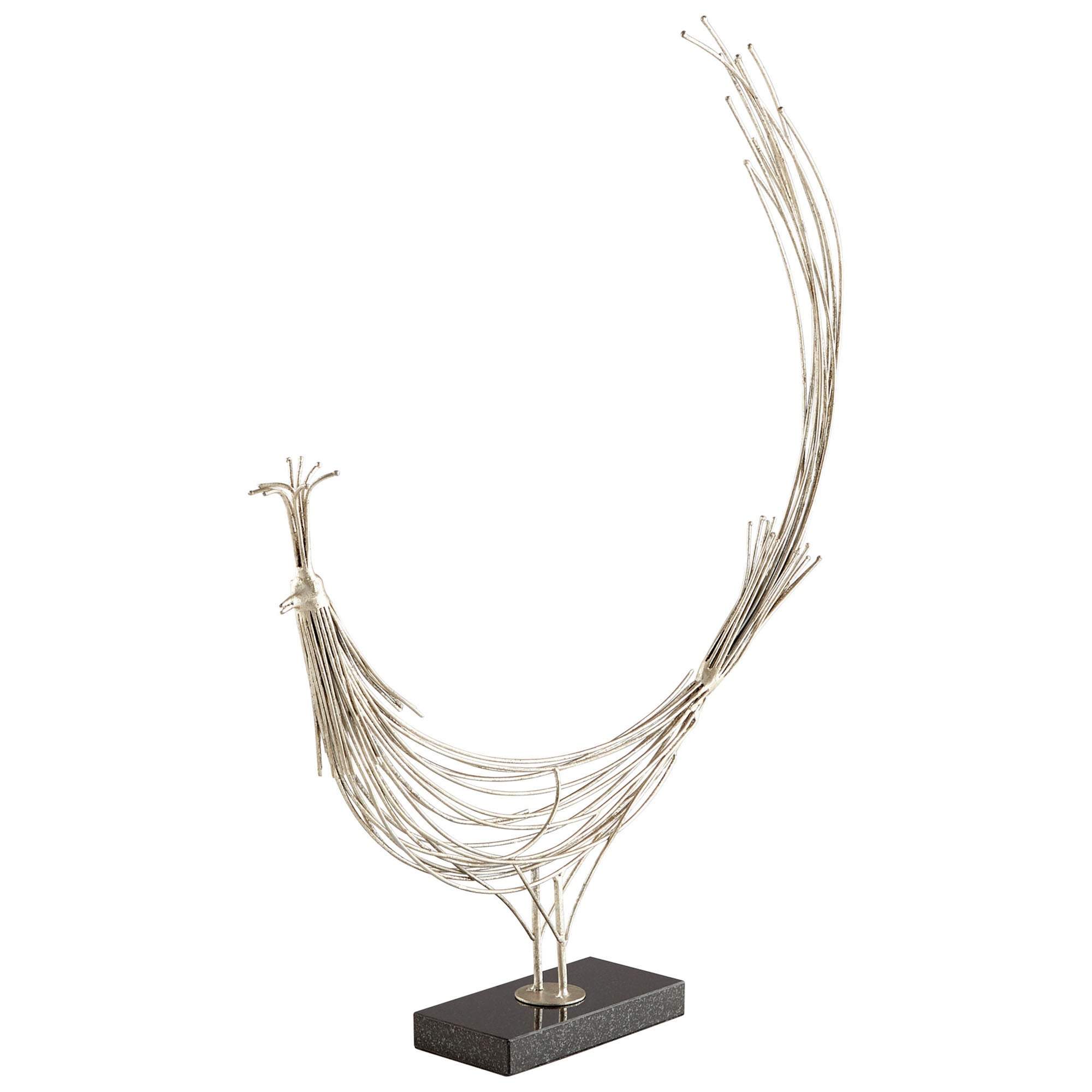 Cyan Design 09578 Racket Tailed Sculpture - Antique Silver Leaf