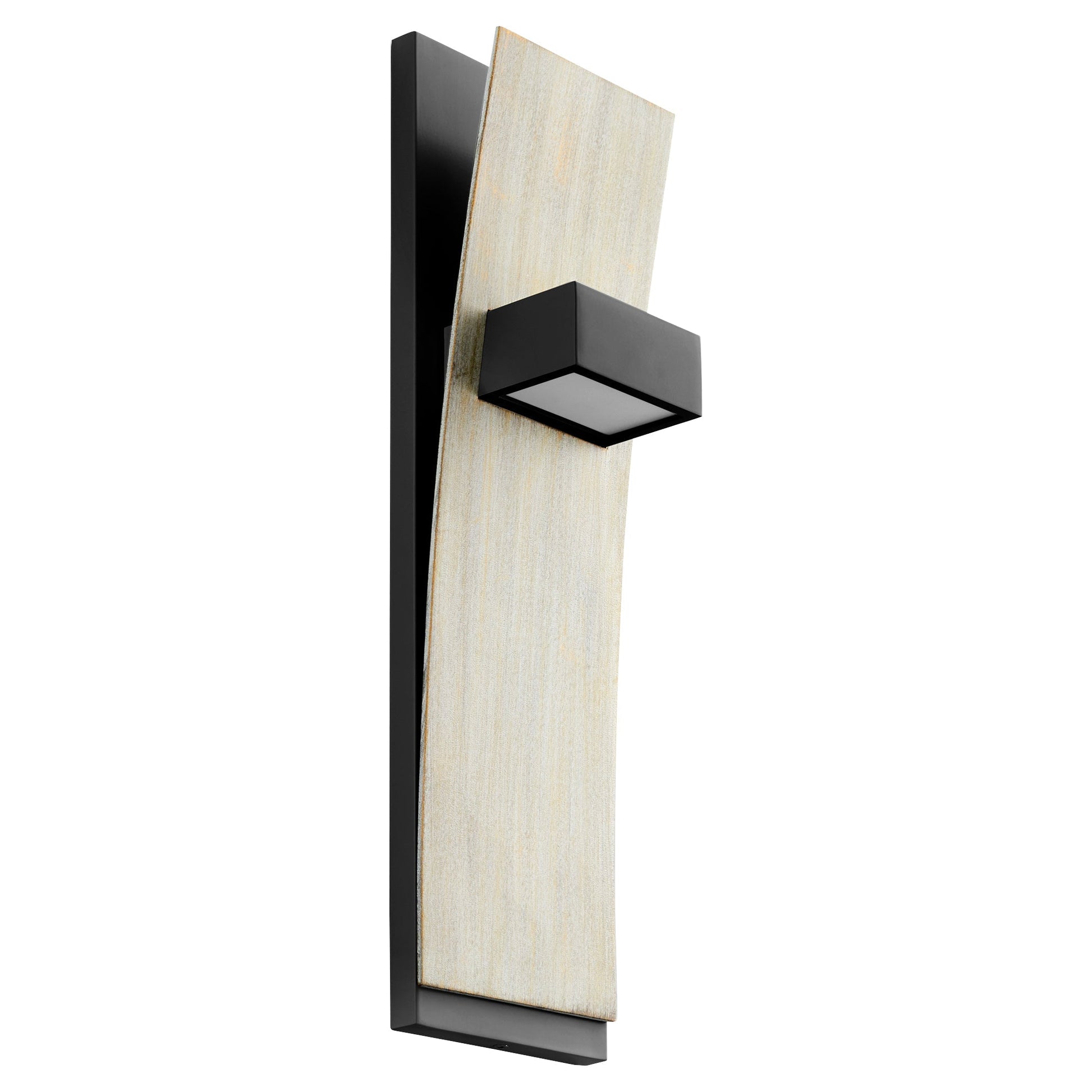 Oxygen Dario 3-400-1541 Modern Sconce - Black W/ Weathered Oak