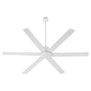 Quorum Titus 20656-8 Ceiling Fan 65 Inch 6 Blades, Damp Listed - Studio White