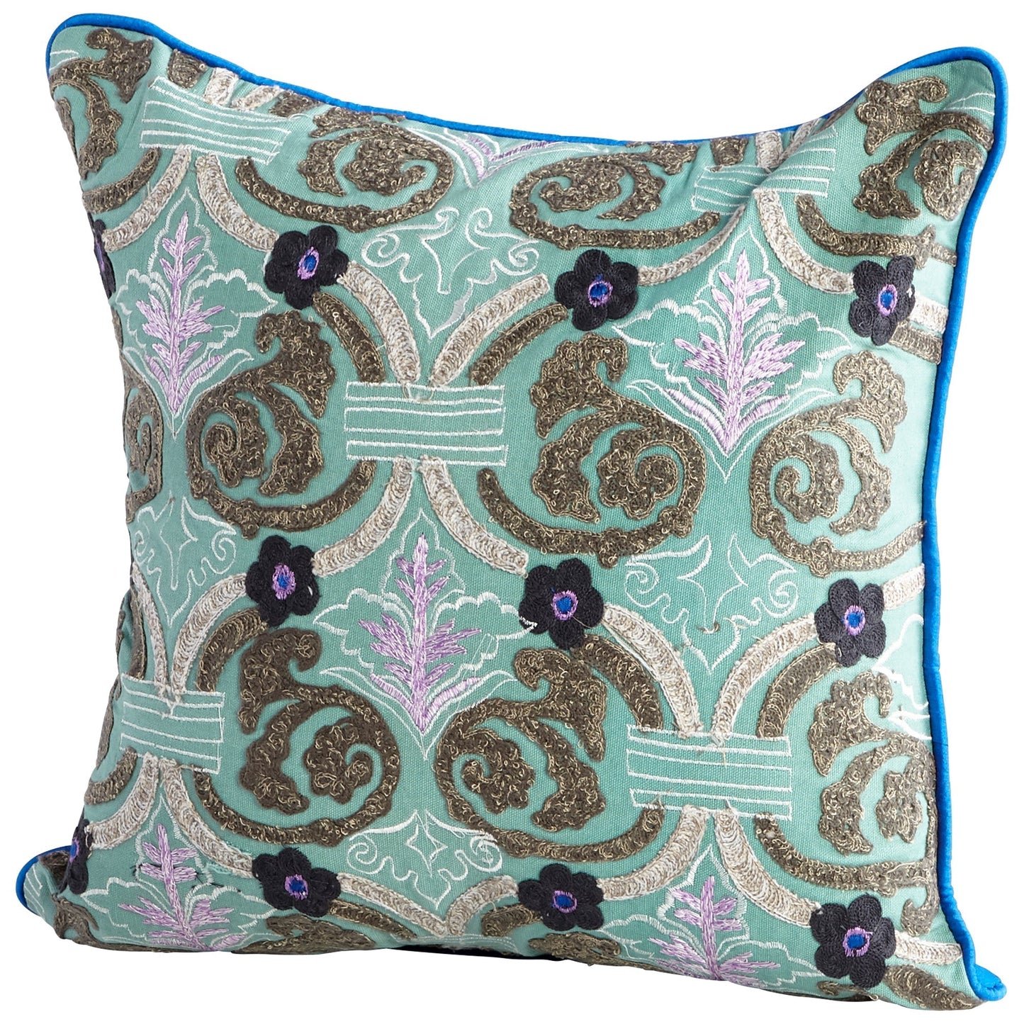 Cyan Design 09422-1 Pillow Cover - Multi Colored Blue - 18 x 18