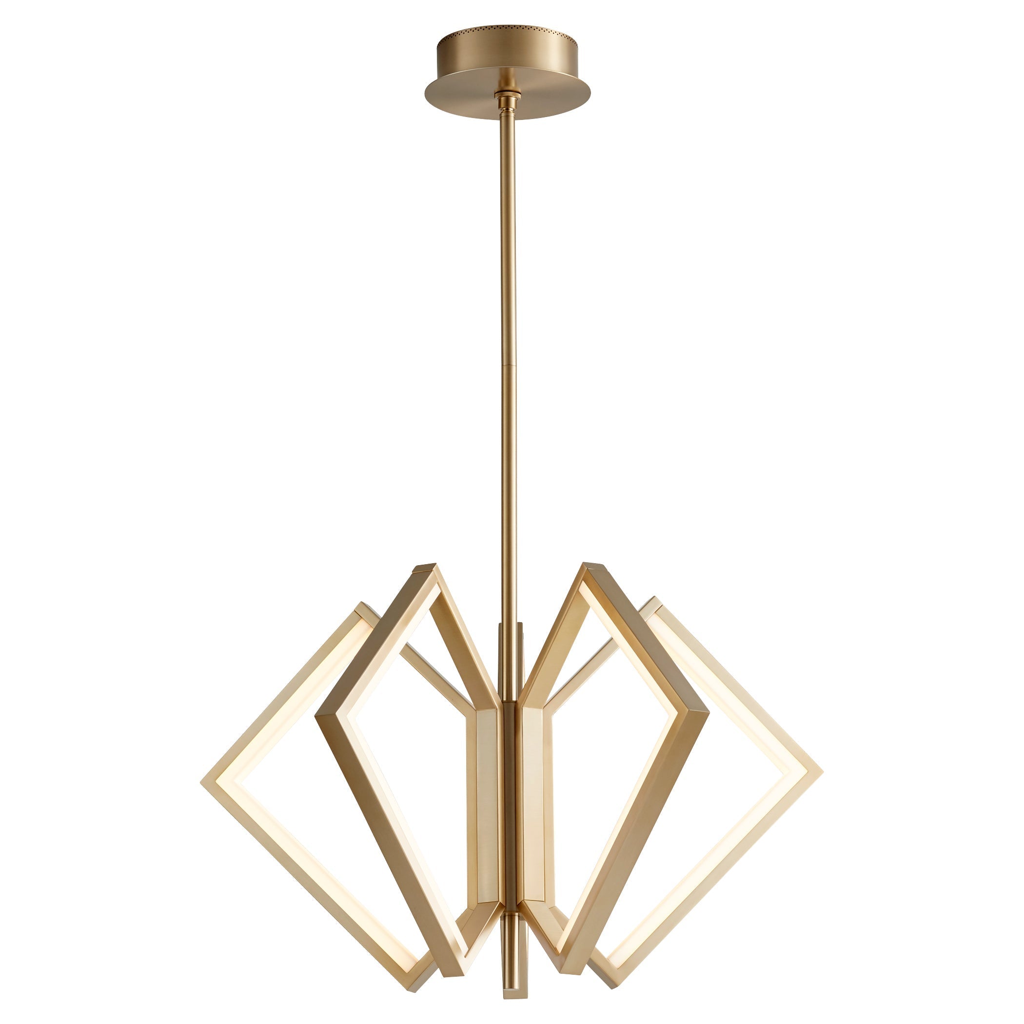 Oxygen ACADIA 3-6143-40 Contemporary Modern LED 30 Inch Chandelier 3000K - Aged Brass