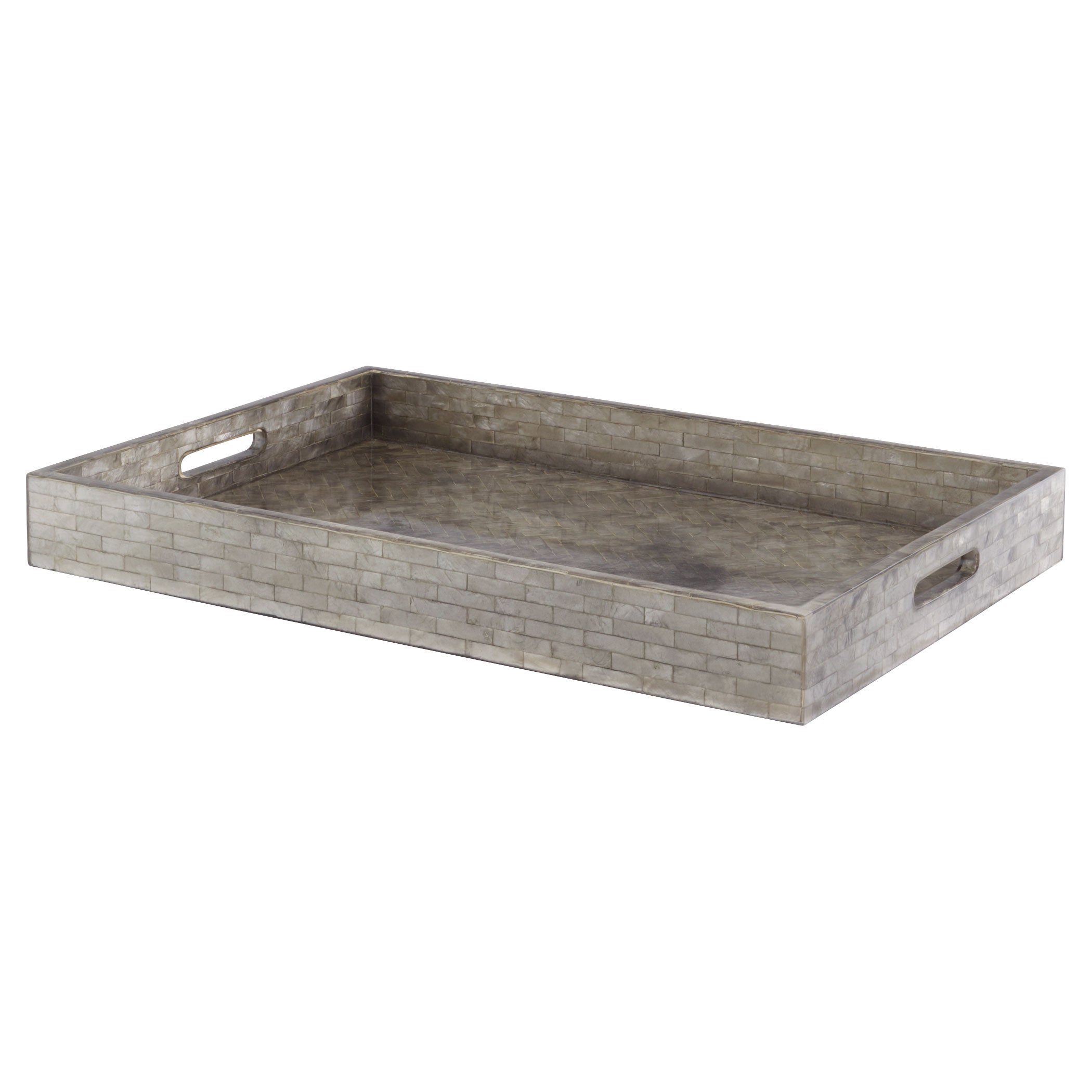 Cyan Design 11681 Triton Rectangle Tray - Smoke - Large