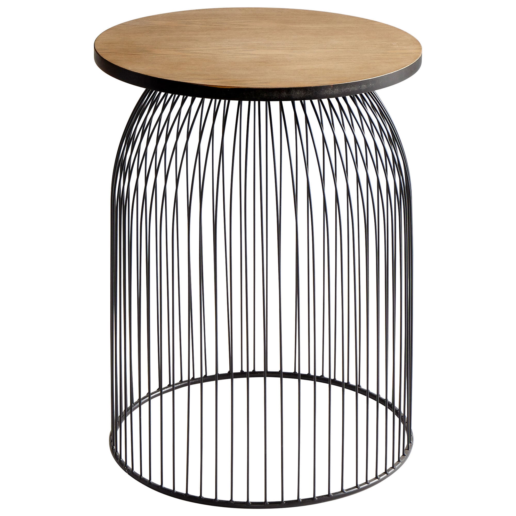 Cyan Design 09043 Bird Cage Table - Graphite And Natural Wood