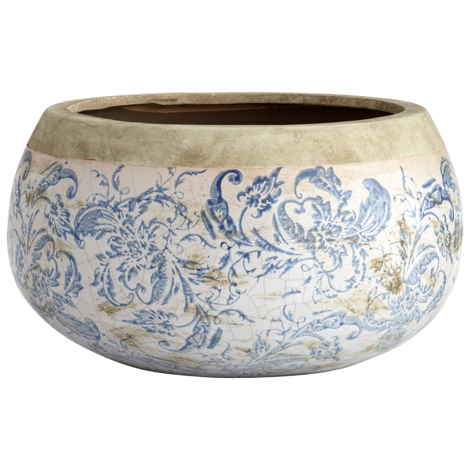 Cyan Design 07407 Isela Planter - Blue And White - Large