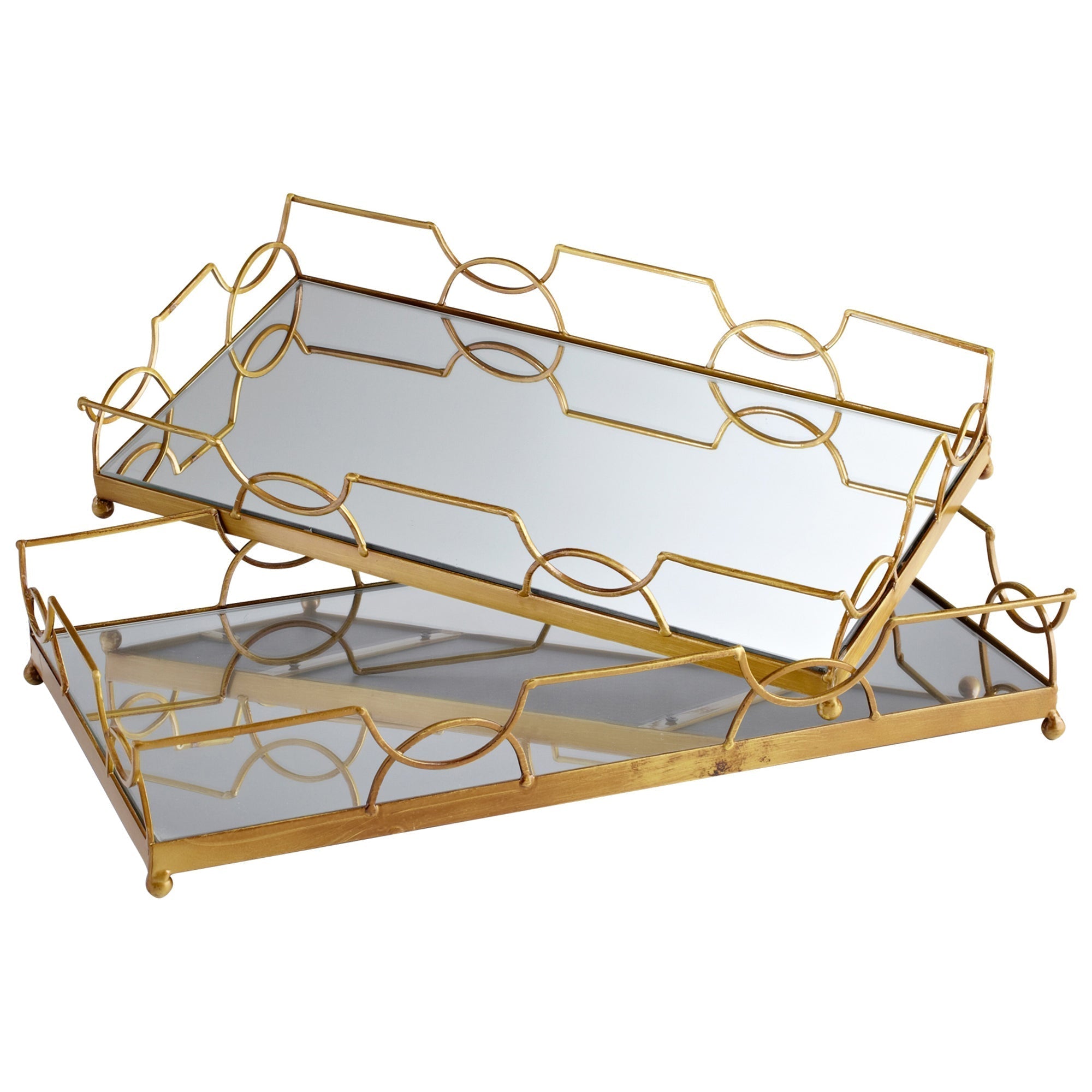 Cyan Design 06218 Nephrite Trays - Antique Gold