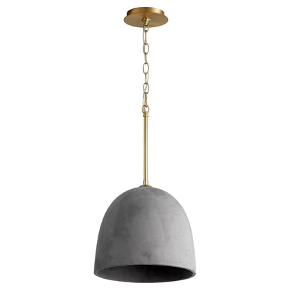 Oxygen Dune 3-641-1540 Modern Concrete Pendant Light Fixture - Dark Gray, Aged Brass