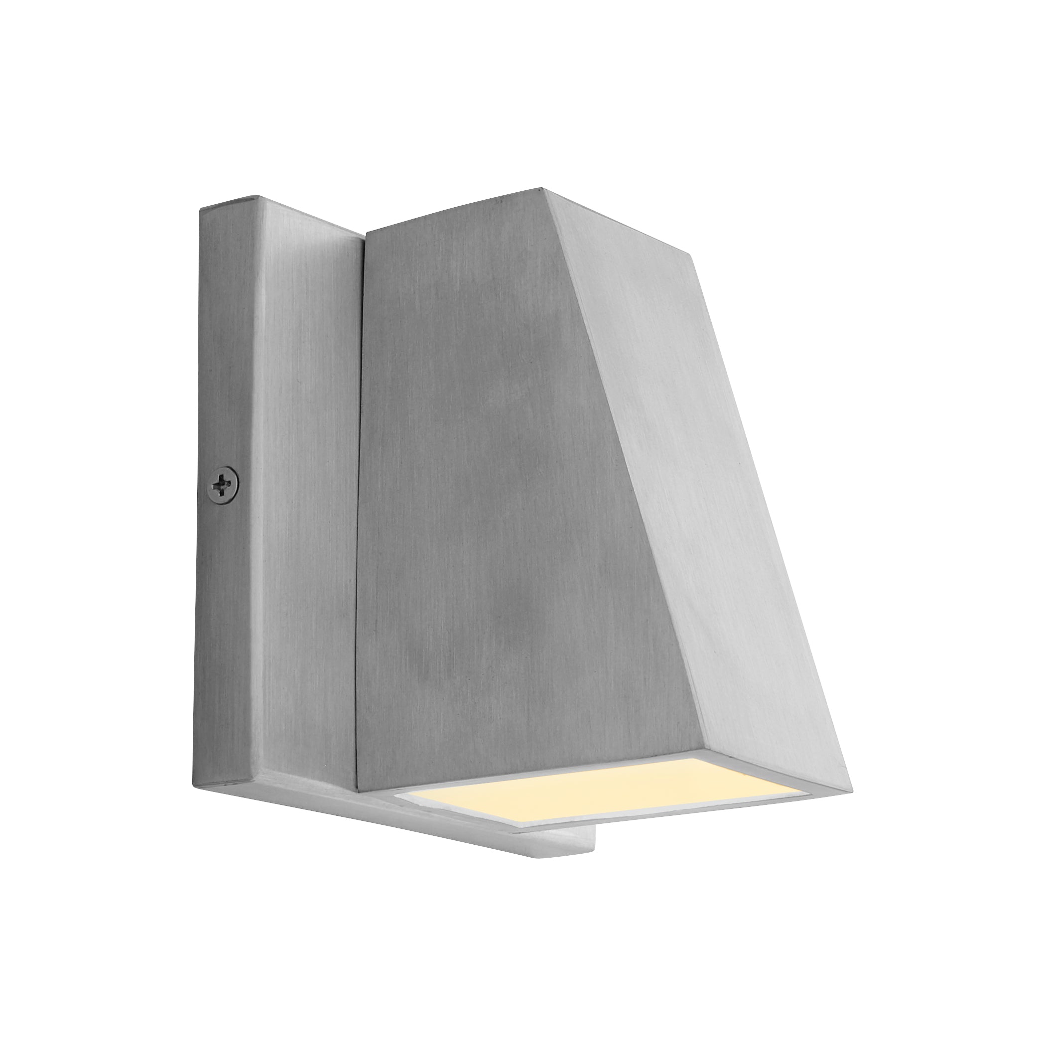 Oxygen TITAN 3-708-16 Outdoor LED Wall Sconce Light - Brushed Aluminum, White Frost Glass Diffuser