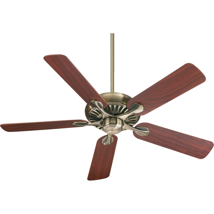 Quorum Pinnacle 91525-4 Ceiling Fan - Antique Brass