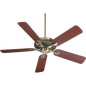 Quorum Pinnacle 91525-4 Ceiling Fan - Antique Brass