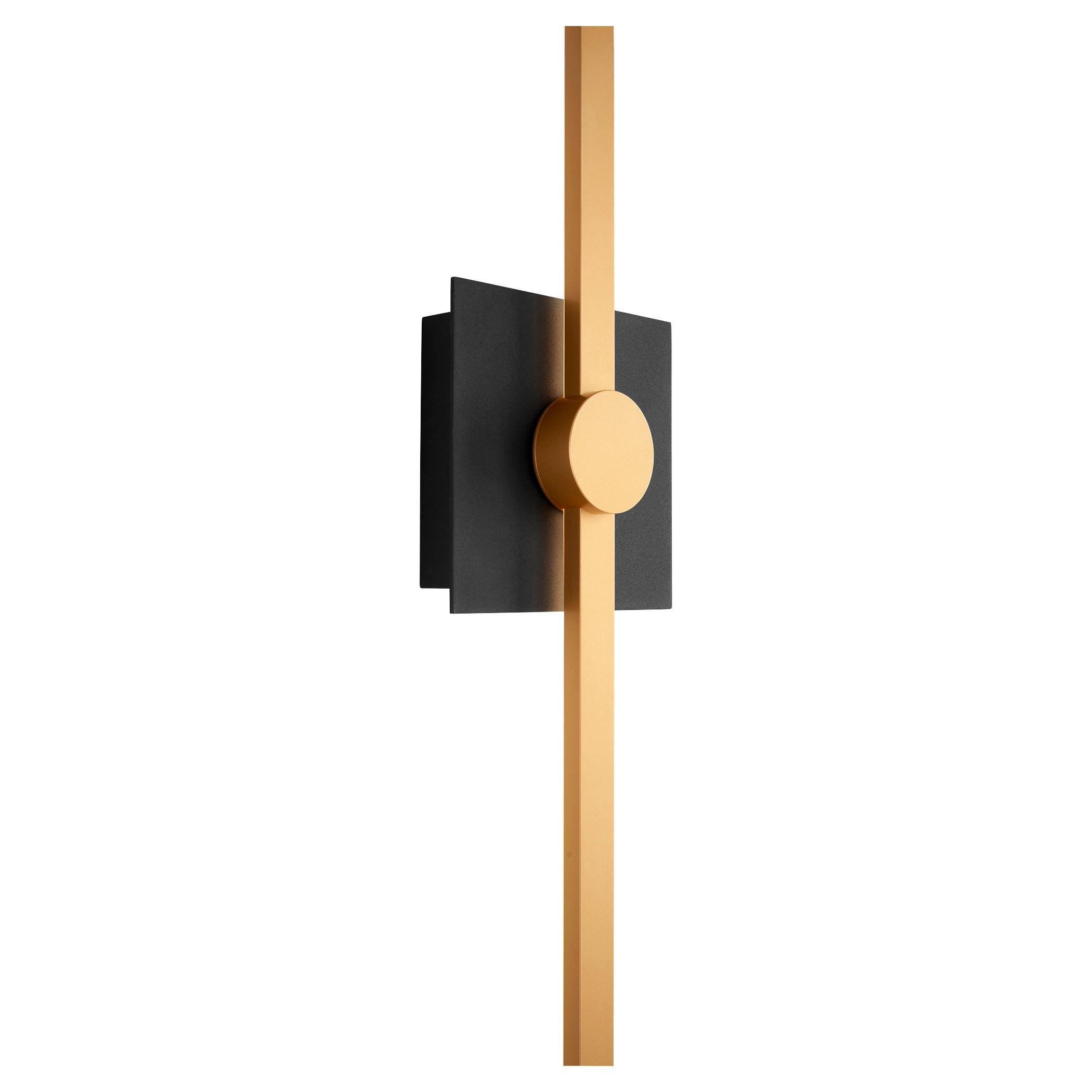 Oxygen Zora 3-52-1550 Vanity LED Sconce Light 48 Inch with Matte White Lens 3000K Modern - Black W/ Industrial Brass