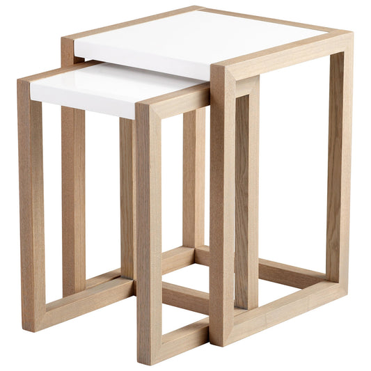 Cyan Design 05732 Becket Nesting Tables - Grey Veneer And White