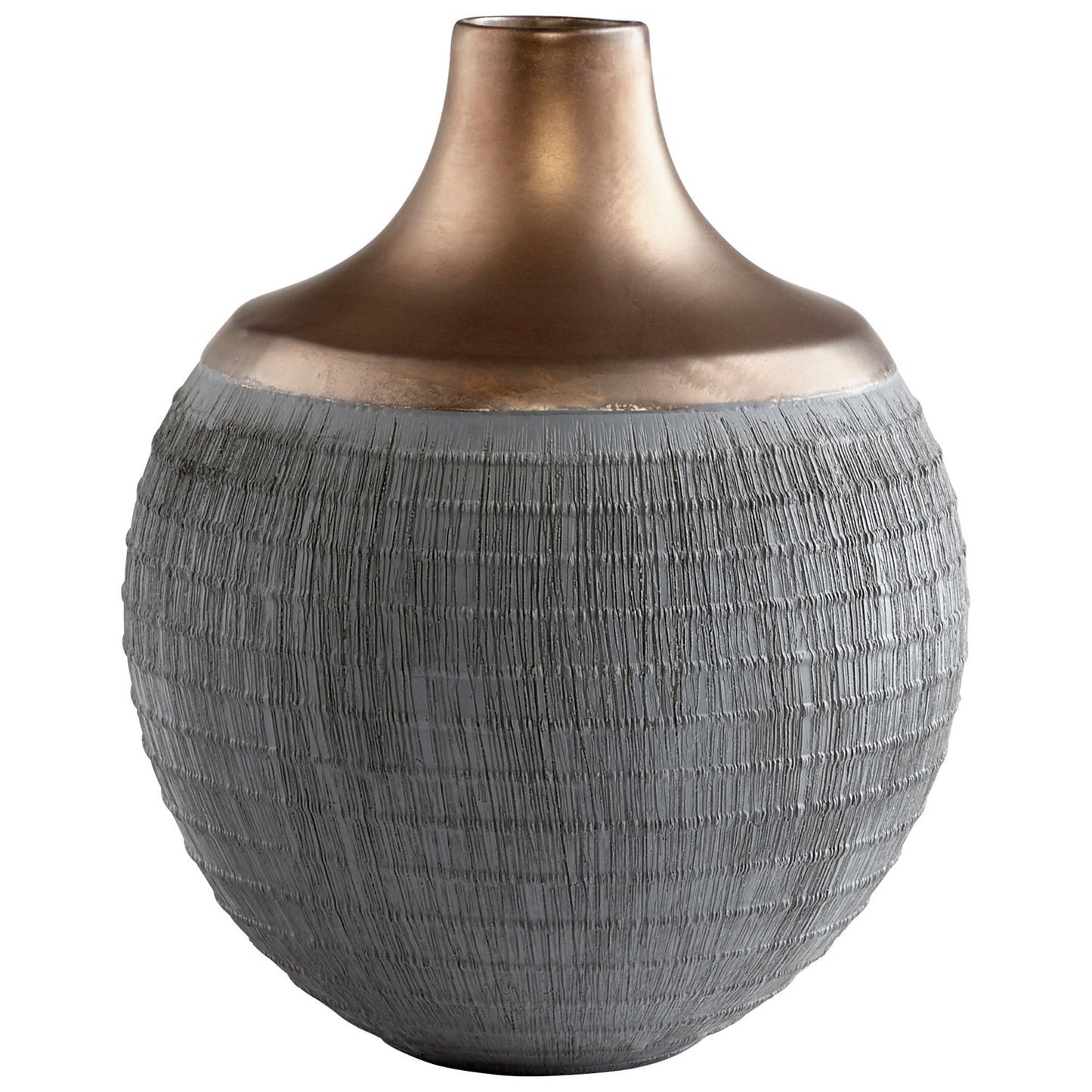 Cyan Design 09005 Osiris Vase - Charcoal Grey And Bronze - Medium