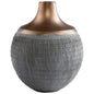 Cyan Design 09005 Osiris Vase - Charcoal Grey And Bronze - Medium