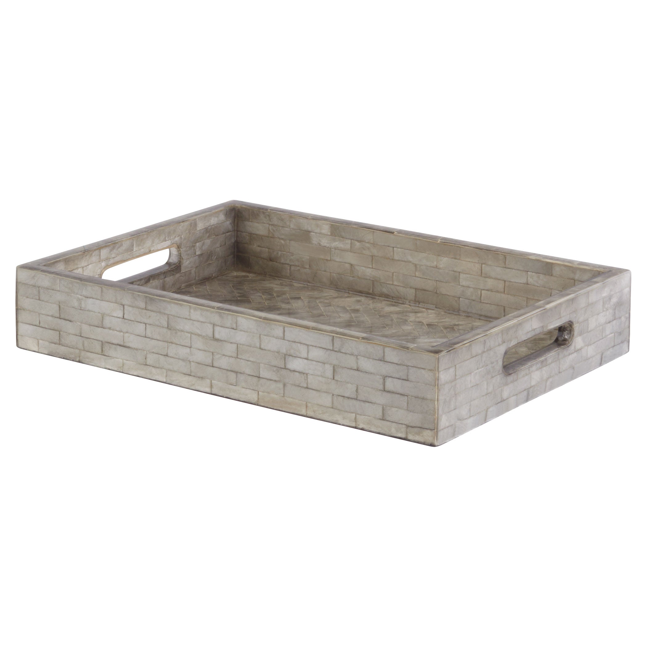 Cyan Design 11682 Triton Rectangle Tray - Smoke - Small